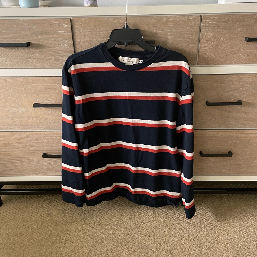 H&M mens striped long sleeve XXXTENTACION REVENGE